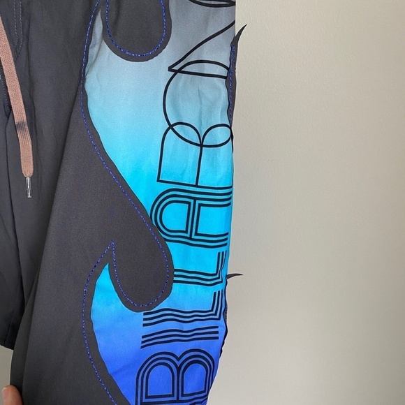 Billabong Women's Black‎ Board Shorts Blue Leg Logo Size 7 - Picture 6 of 15